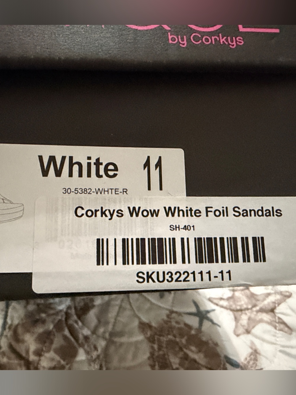 Corkys WOW White Foil Platform Wedge Sandals Women’s Size 11 | NIB - Picture 6 of 7